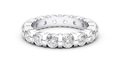 l'eternità band gioielli 3d diamante di fidanzamento gemma oro gioiello onix stampabile rosa giro matrimonio bianco giallo twotone argento modello anello anelli 3d print model - Mito3D