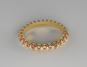 sonsuzluk bangle01 bileklik bilezik takı lüks taşlar moda elmas gümüş yazdırılabilir düğün altın mücevher nişan platin Sanat cad bilezikler 3d print model - Mito3D
