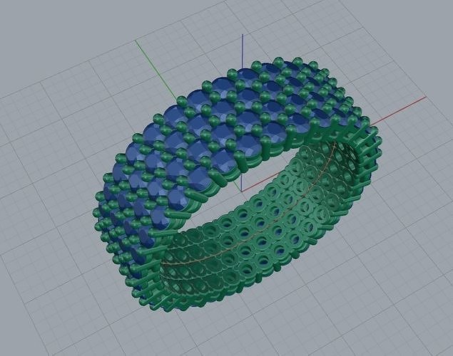 eternity diamond band ring jewelry cad stones rings 3D print model - Mito3D