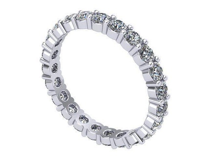 eternity diamond band diamond golden silver jewelry band rings  3d print model - Mito3D