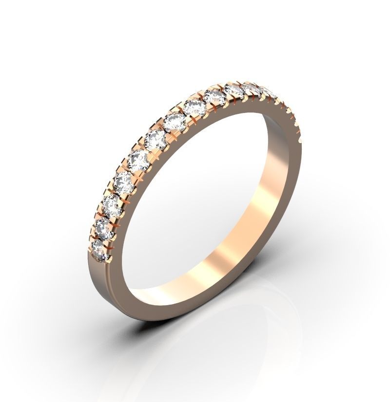 sonsuzluk elmas grup düğün yüzük takı evlilik nişan altın yazdırılabilir değerli yüzükler 3D print model - Mito3D