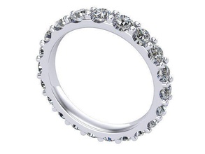éternité diamant bande diamants d'or argent bijoux bague anneaux 3d print model - Mito3D