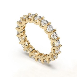 eternity diamonds ring jewelry silver printable jewellery jewel diamond fashion gem gold sterling 3d around infinite rings 3d print model - Mito3D