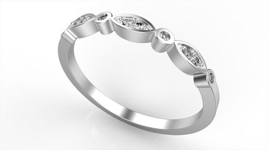 eternity engagement ring all size jewelry precious jewellery gold diamond rings 3d print model - Mito3D