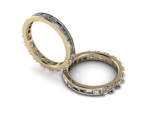 die Ewigkeit Schmuck ring 002 Ringe engagment diamond Hochzeit engagement Diamant-ring Edelstein band Sarg bedruckbar ist sterling Mode-ring 3d print model - Mito3D