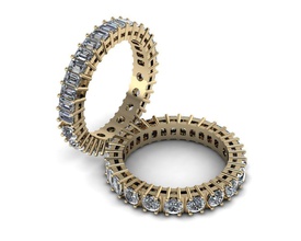 die Ewigkeit Schmuck ring 006 elegant engagment diamond Hochzeit engagement Diamant-ring Edelstein band Sarg bedruckbar ist sterling Silber Ringe 3d print model - Mito3D
