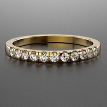 eternidad micropave conjunto anillo diamante joyería joya boda 3dprintable clásico anillos 3d print model - Mito3D