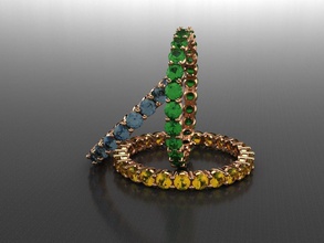 Ewigkeit ring Schmuck gold Silber bedruckbar ist diamond Juwel Hochzeit engagement gem Mode-ring engagem Diamant-ring cad rhino gold-ring genial Bekleidung Ringe 3d print model - Mito3D