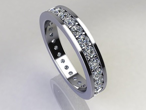 bague d'éternité bijoux joyau de l'anneau gem précieux l'engagement surface or brillant pierre précieuse mariage vêtements cad des personnages le cristal la réfraction les anneaux anneau 3d print model - Mito3D