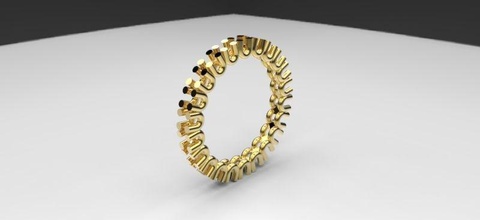 eternity ring jewelry diamond printable wedding engagement gold cad jewel platinum sapphire fashion beauty brilliant platin rhino jewellery rings 3d print model - Mito3D