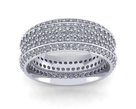 éternité bague bijou gemme engagement mariage bijoux diamant imprimable argent or engagem mode sterling blanc beauté anneaux 3d print model - Mito3D