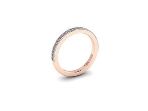 éternité bague diamant d'or argent bijoux anneaux 3d print model - Mito3D