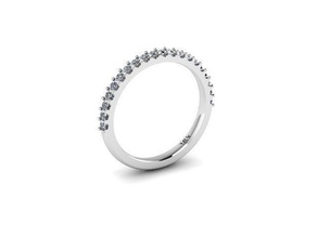 eternidade anel diamante dourado prata joalheria argolas 3d print model - Mito3D