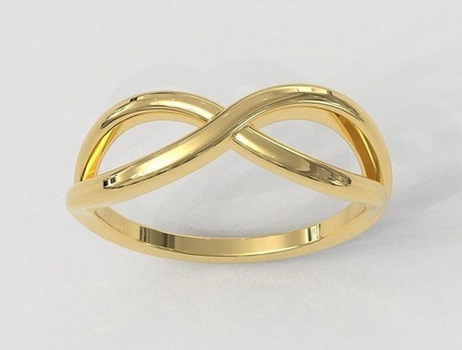 sonsuzluk yüzük altın takı yüzükler paulorani 39 ye modaya uygun moda modern gümüş genç mücevher sembol düğüm İp 3d print model - Mito3D