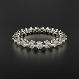 eternity ring jewelry gem precious platinum carat silver printable brilliant diamond fashion gold sterling engagement brillant rings 3d print model - Mito3D