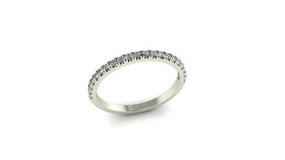 eternity ring tiffany diamond jewelry rings band wedding engagement jewellery printable fashion jewel beauty 3d print model - Mito3D