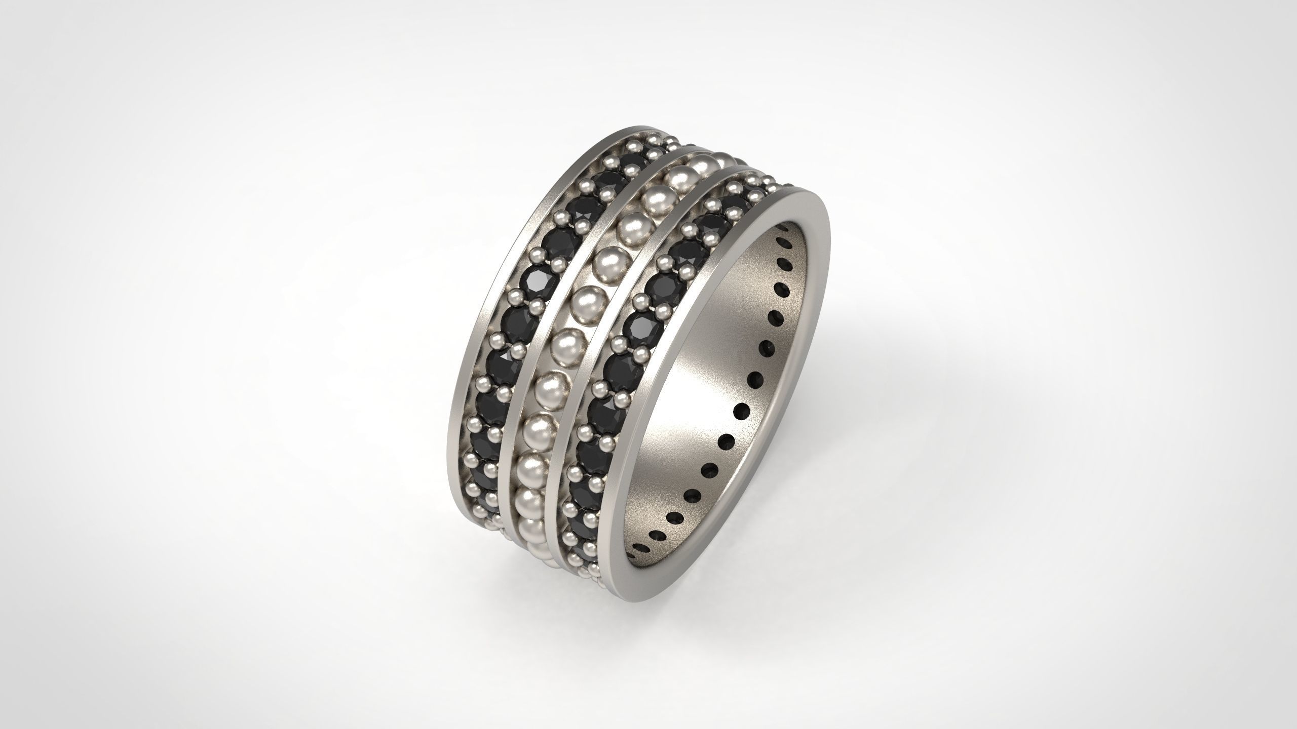 eternity ring 02 eu 56 size gold jewel silver printable diamond band men man thomas sabo jewellry jewelry jewellery rings 3D print model - Mito3D