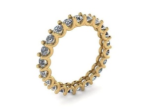 eternidade anel 385 joalheria ouro imprimível gema brilhante diamante fonte jóia moda beleza língua colar brinco tanoeiro prata argolas 3d print model - Mito3D