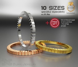eternidad anillo clásico único 3d imprimible paquete Boda banda minimalista apilable apilado delicado conjunto oro 3dmodel joyería joya anillos 3d print model - Mito3D