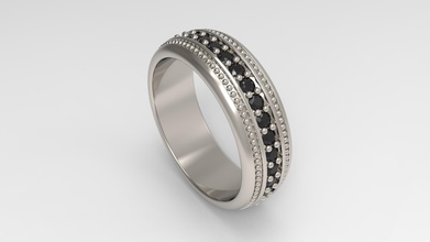 eternity ring eu 67 size gold jewel silver printable jewelry diamond jewellery wedding engagement brilliant necklace thomas sabo gem rings 3d print model - Mito3D