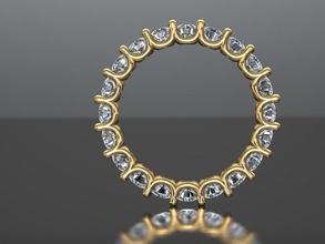 anello di eternità modello gioielli i diamanti l'eternità solitaire fidanzamento oro anelli 3d print model - Mito3D