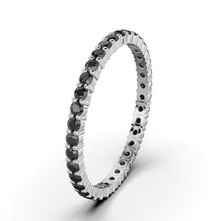 éternité bague rond 1 5mm bande bijoux anneaux or diamant argent bijou mariage engagement mode blanc engagem saphir 3d print model - Mito3D