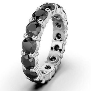 eternità squillare giro 4mm gruppo musicale gioielleria anelli oro diamante gioiello nozze Fidanzamento solitario engagement moda argento 3d print model - Mito3D