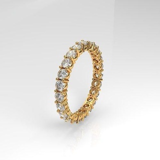 eternidade anel Tamanho 10 joalheria jóias jóia ouro prata diamante Casamento gema noivado imprimível argolas brilhante moda 3d print model - Mito3D