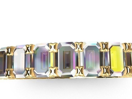 eternidad anillo stl expediente verificado 5 tamaños archivos disponible joyería joya plata imprimible diamante Boda canalla platino Moda prototipos oro compromiso belleza anillos 3d print model - Mito3D