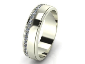 sonsuzluk yüzük taşı takı düğün elmas mücevher altın 3d print model - Mito3D