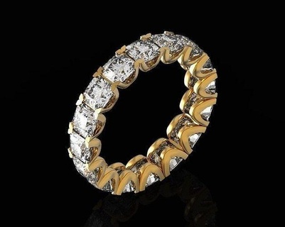 eternity solitaire engagement ring round diamond 807 jewelry gold wedding brilliant around moissanite original classic stylish trendy elegant rings 3d print model - Mito3D