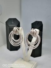 sonsuzluk stil neşeli taşlar kesmek elmas küpe mücevher takı lüks değerli platin parlıyor zarif düğün parlak moda güzellik altın evlilik yazdırılabilir gümüş illüstrasyon retro 3d print model - Mito3D
