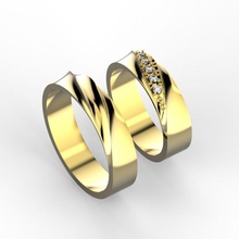 eternidade casamento bandas anel argolas jóia diamante precioso jóias joalheria ouro 3d print model - Mito3D