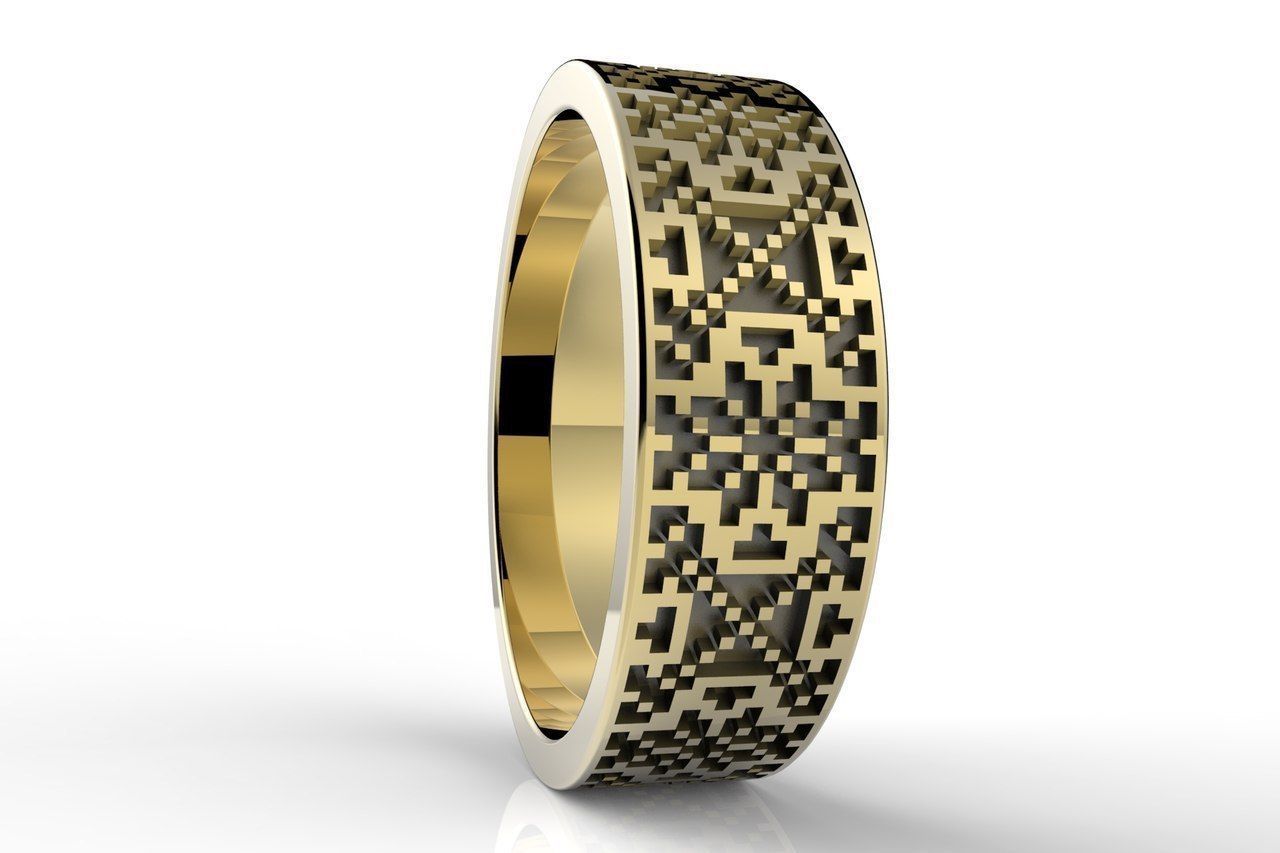 etno nozze bande anelli squillare gioiello gioielleria oro 3D print model - Mito3D