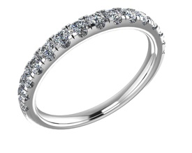etrnity ring split claw set 3d print model jewelry eternity diamond cad engagement wedding jewellery rings 3d print model - Mito3D
