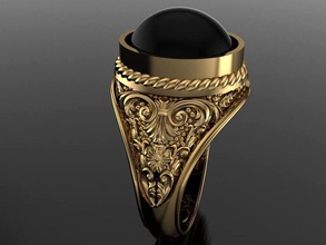 Europäische Muster ring Schmuck gem Juwel gold Silber gold-ring Silber-ring Mode carving Blume rubi Saphir Stein Kunst nhan nam fingerend europäischen Ringe 3d print model - Mito3D