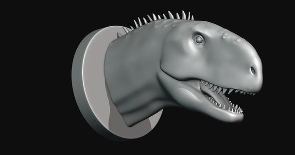 eustreptospondylus cabeça dinossauro impressão 3d modelo imprimível arte esculturas 3d print model - Mito3D