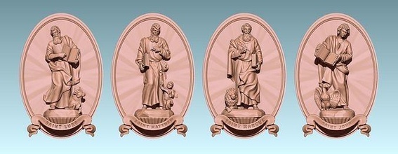 evangelist rahatlama toplamak cnc oymacılık öğütme dini semboller takı odun taş antik dekorasyon sanat geleneksel tasarım tanrı nesne yönlendirici heykeller 3d print model - Mito3D