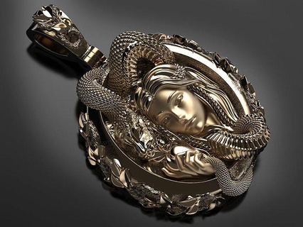 eve pendant goddesses snake apple rock girl face branch jewelry texture nature wood silver gold art model 3d print pendants 3d print model - Mito3D