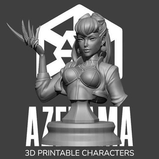 evelynn kda bust ready 3d printing league legends lol succubus azerama collectible skirt sitting sofa sado champion victory milf singer fashion head art sculptures 3d print model - Mito3D