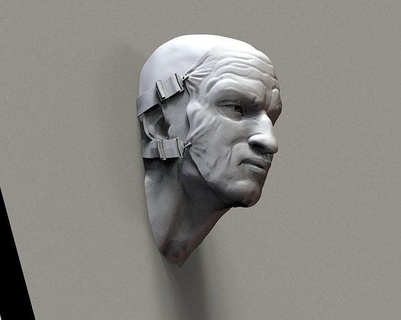 everybody wears mask brother x art sculpture head sculptures 3d print model - Mito3D
