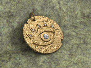 kötü göz madeni para kolye altın gümüş elmas yazdırılabilir mücevher düğün sterlin yazdır baskı shayeste tasarım koruma şeytan takı kolyeler 3d print model - Mito3D