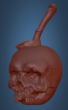 evil fruit art sculpture interior anatomy dark 3d print model - Mito3D