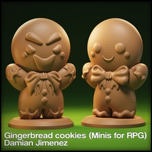 evil gingerbread cookie miniature tabletop gaming rpg board game boardgame mini rol dungeonsanddragons dnd dungeons dragons christmas character npc dnd5 games toys 3d print model - Mito3D