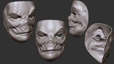 böse Maske Spiele-Spielzeug evilmask - Spielzeug Karneval Spiele Spiele, 3d print model - Mito3D