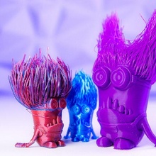 mal serviteurs cheveux porte clés violet serviteur 3d personnage fantaisie marque dessin animé jeux jouets 3d print model - Mito3D