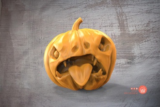 evil pumpkin games-toys halloween horror creepy demon games toys 3d print model - Mito3D