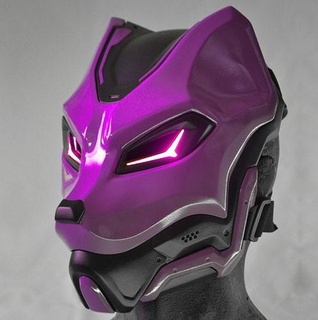 evo fox - cosplay mask digital stl file 3d-printing cyberpunk sci fi cyborg rtprops kitsune okami futuristic fashion hobby diy helmet scifi art 3d print model - Mito3D