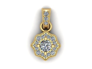 ex-59 pingente jóias printready diamante pingentes 3d print model - Mito3D