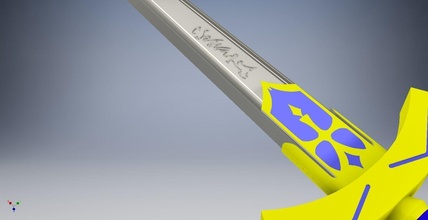 excalibur espada leyenda of zelda arma combate cuchillo caballero juegos juguetes 3d print model - Mito3D